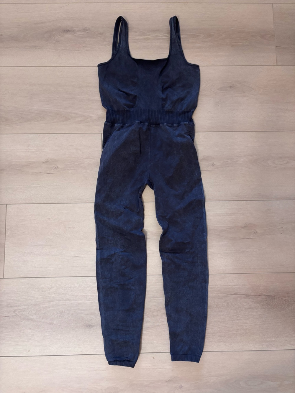 Free People Movement Good Karma Onesie in Washed Black